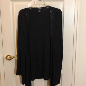 Black cardigan with Sequined trim